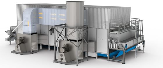 Secador tipo correa de baja temperatura eficiente del tablero de partículas PB OSB de bajas emisiones Stela